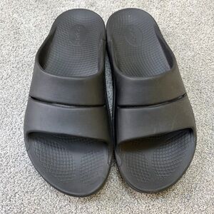 OOFOS OOahh Slides Mens Size 12 Black Slip On Comfort Recovery Slides Sandals
